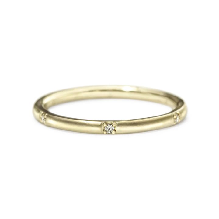 Crescent Yellow Gold Band