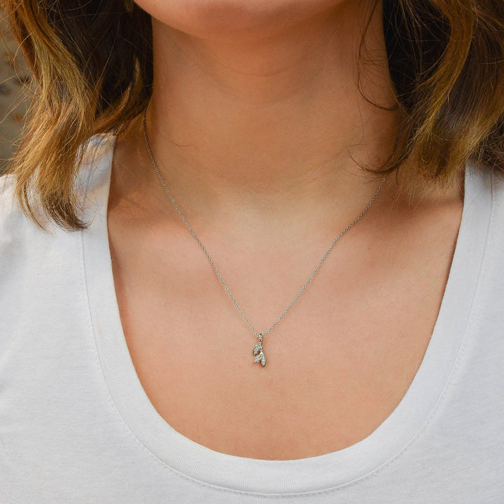 White Gold Sway Necklace