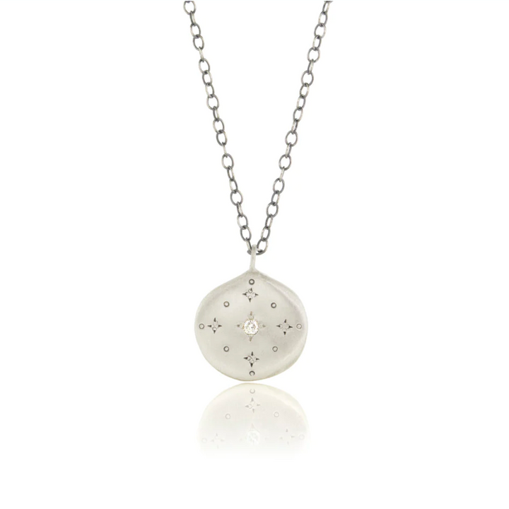 Diamond New Moon Pendant Necklace