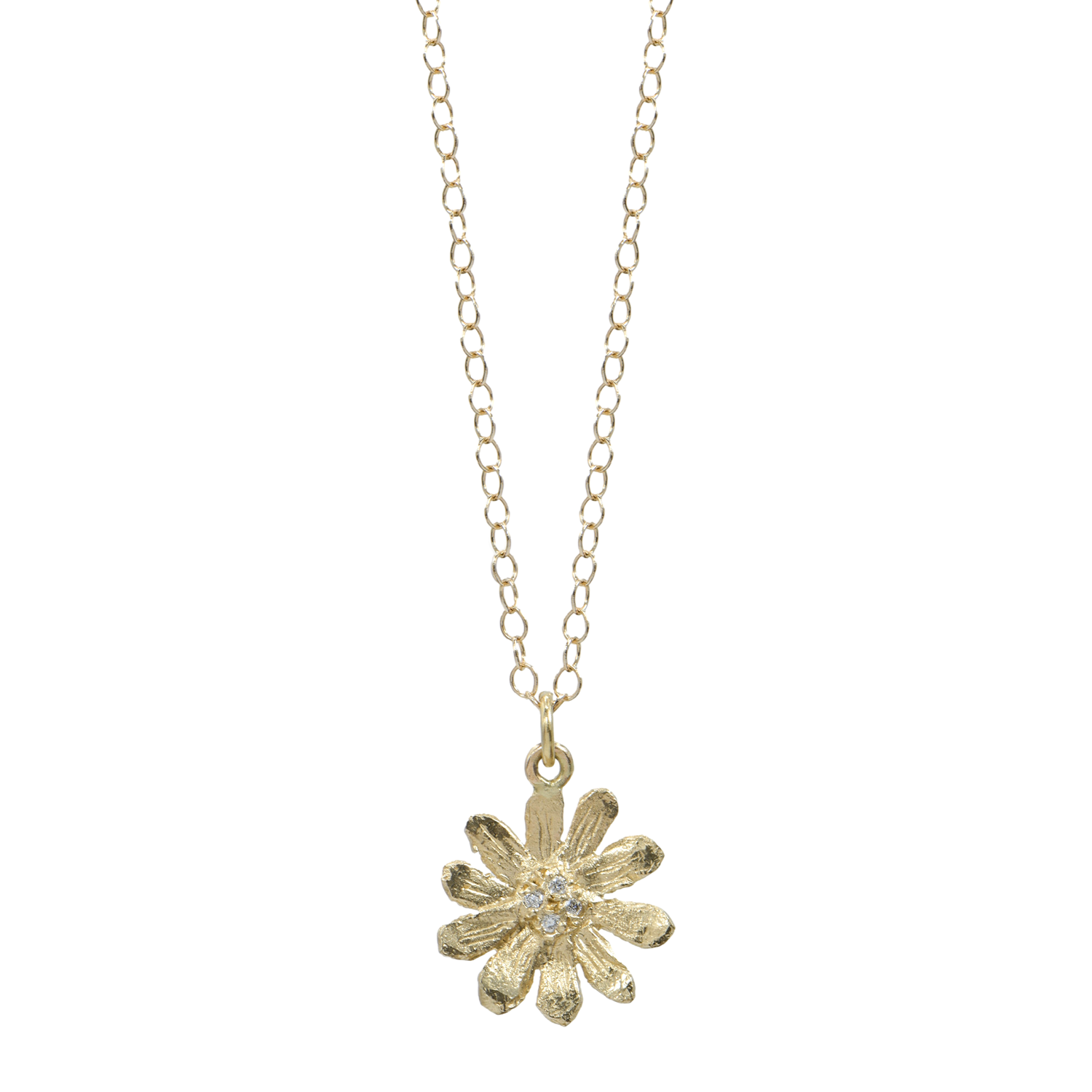 Fashion diamond daisy necklace