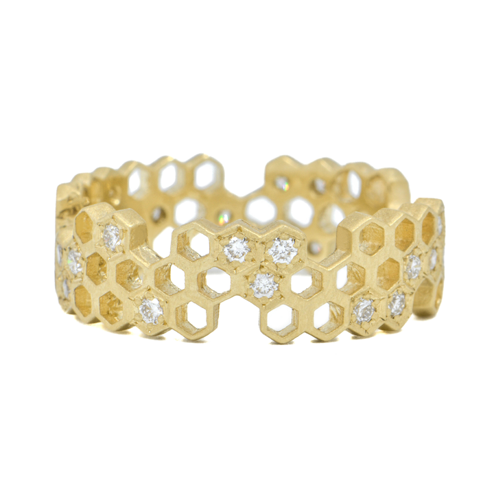 Diamond Honeycomb Ring