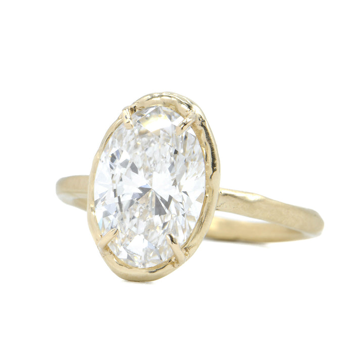 3.02ct Oval Brilliant Cut Lab Grown Certified Diamond Ring