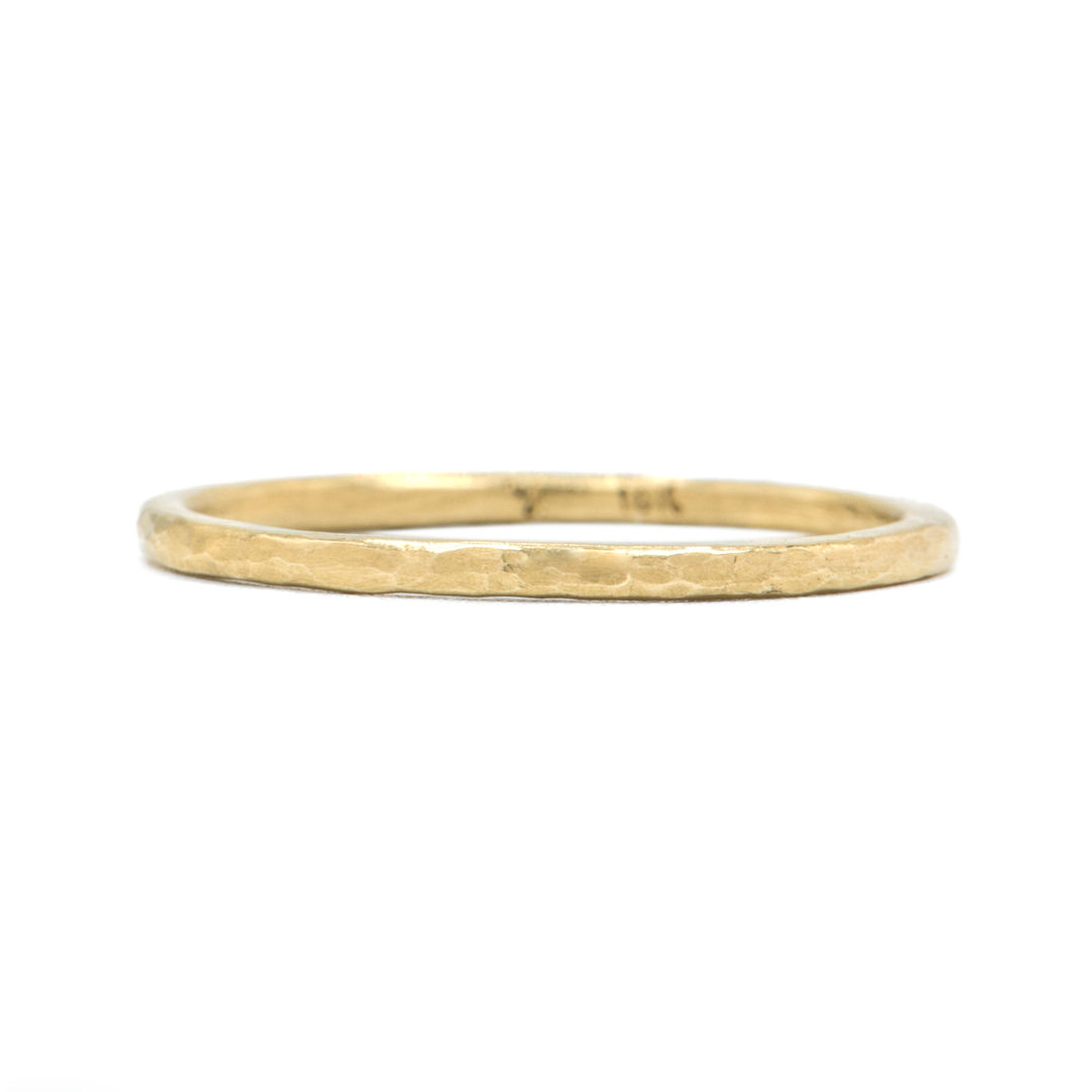 1.6mm Gold Hammered Band