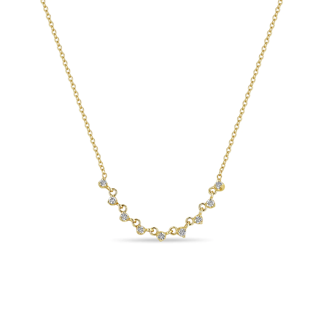 9 Linked Diamond Necklace
