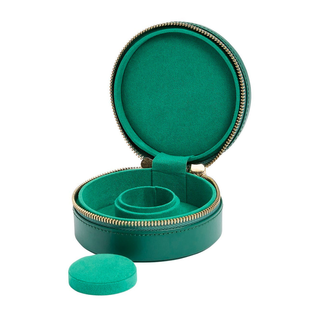 Sophia Round Zip Case - Forest Green