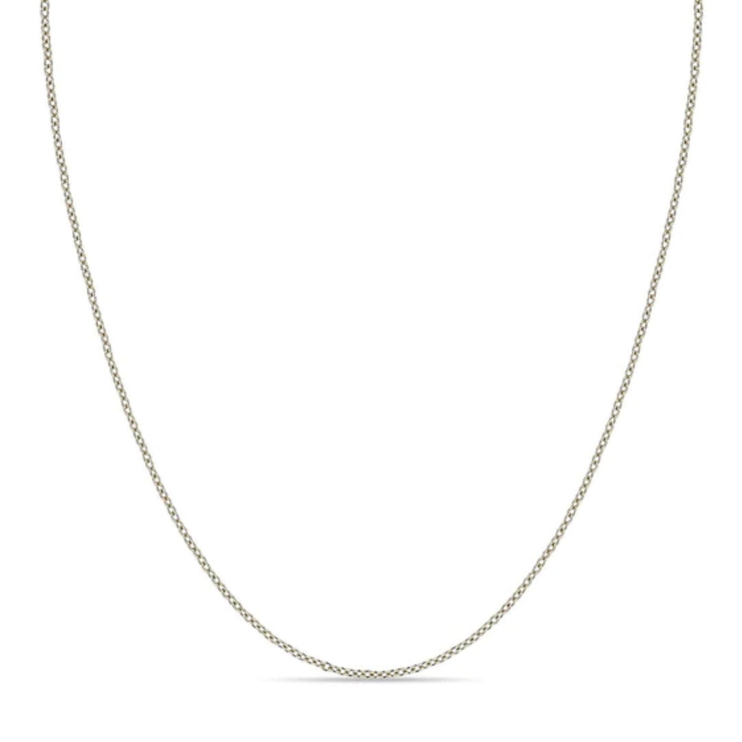 14K White Gold Cable Chain Necklace