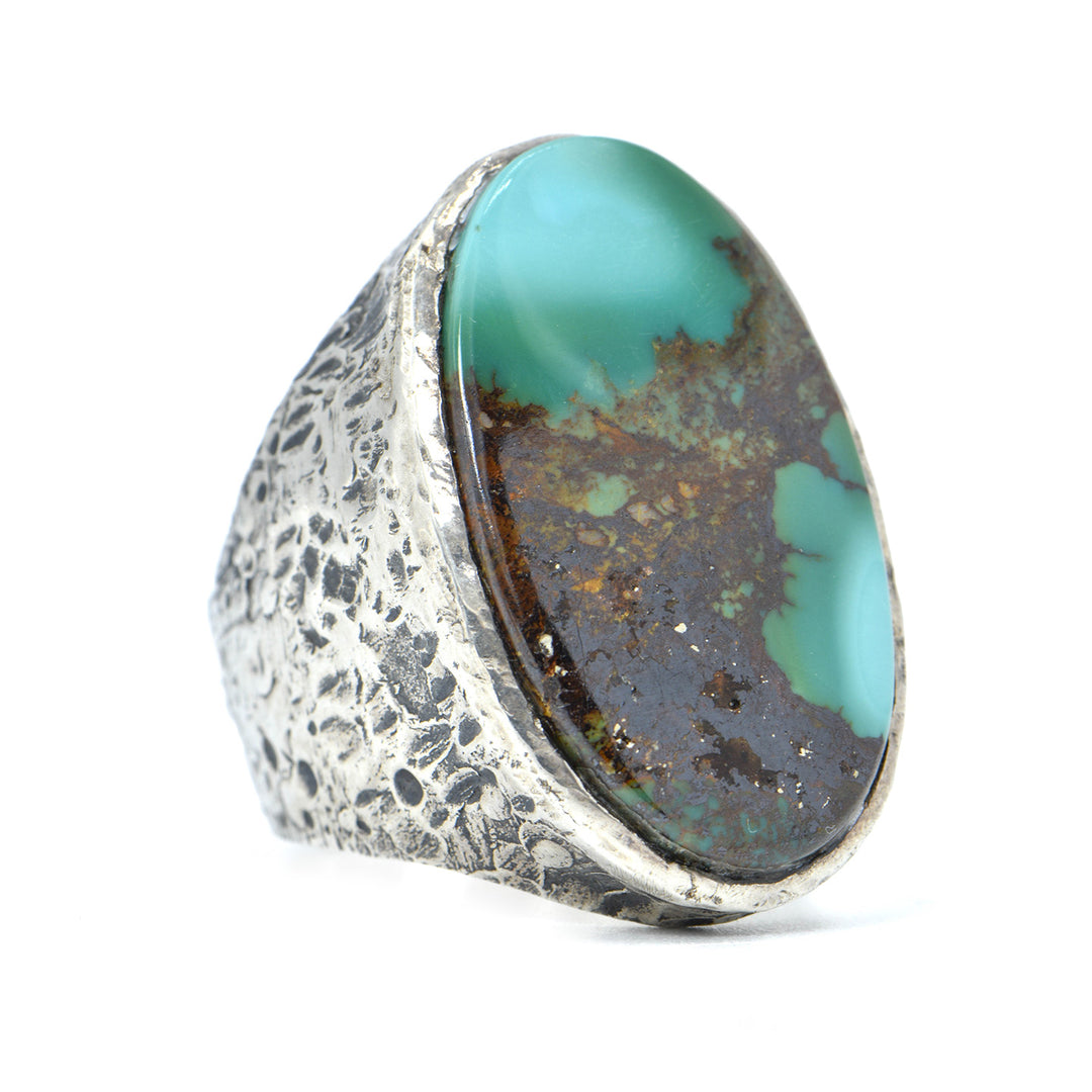Arizona Kingman Turquoise Ring – Silverado Gallery