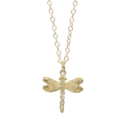Diamond Dragonfly Necklace
