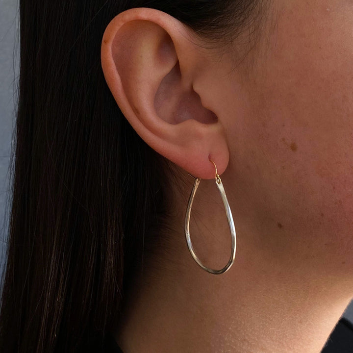 Small Sterling Silver Anjou Hoops