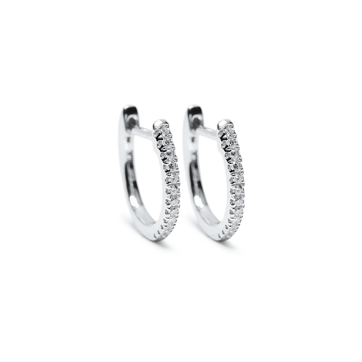 White Gold Pixie Hoops
