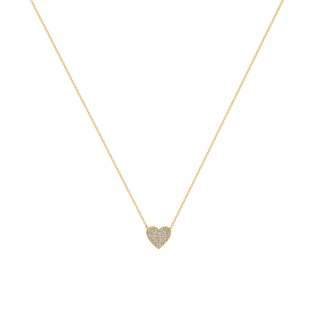 Midi Bitty Diamond Heart Necklace