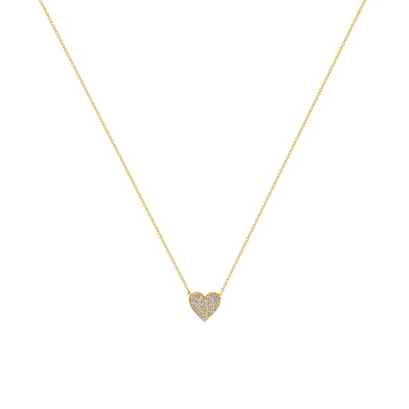 Midi Bitty Diamond Heart Necklace