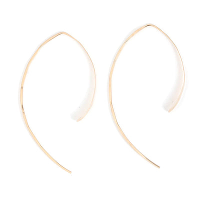3" Wishbone Hoop Earrings