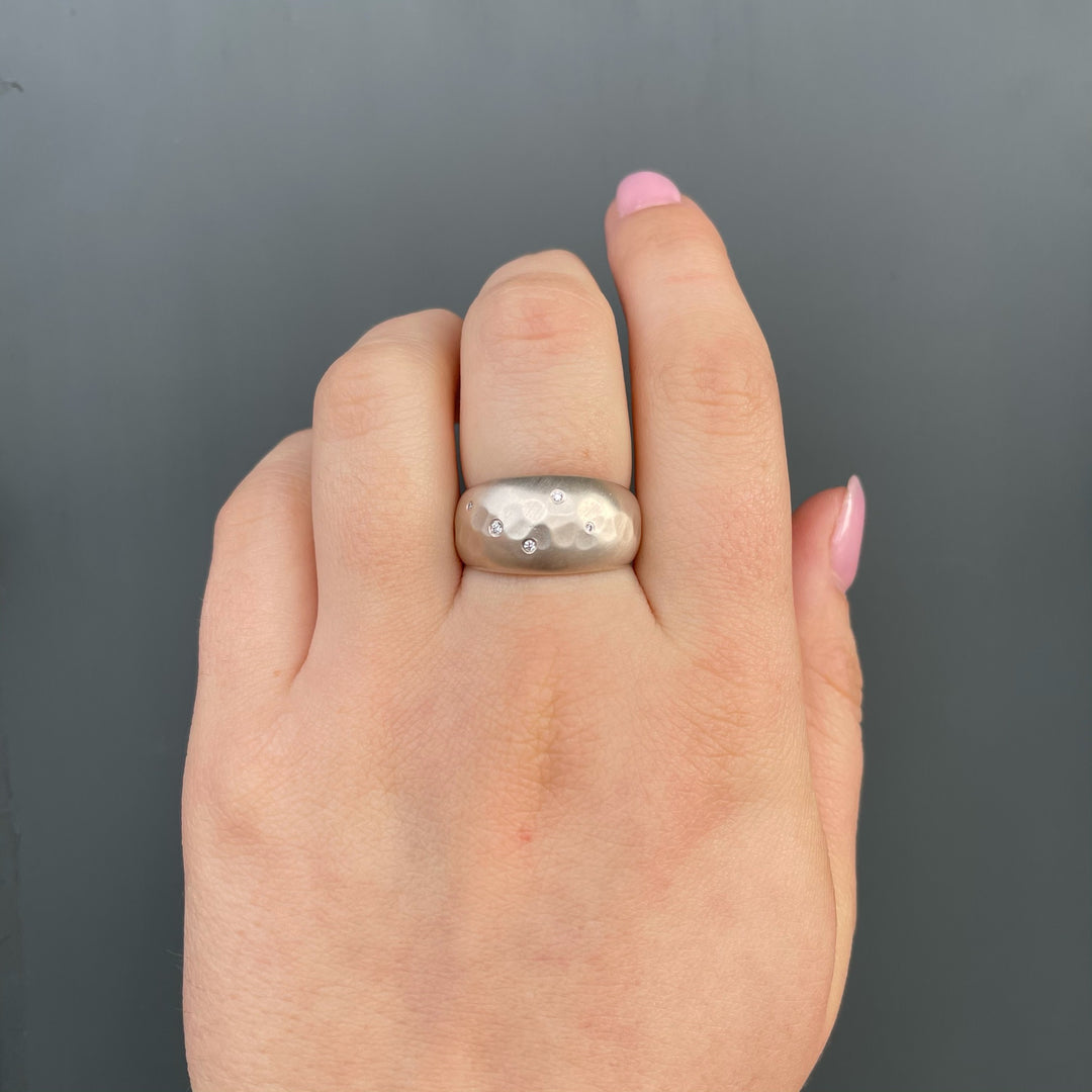 Diamond Aurora Half Sleeve Ring