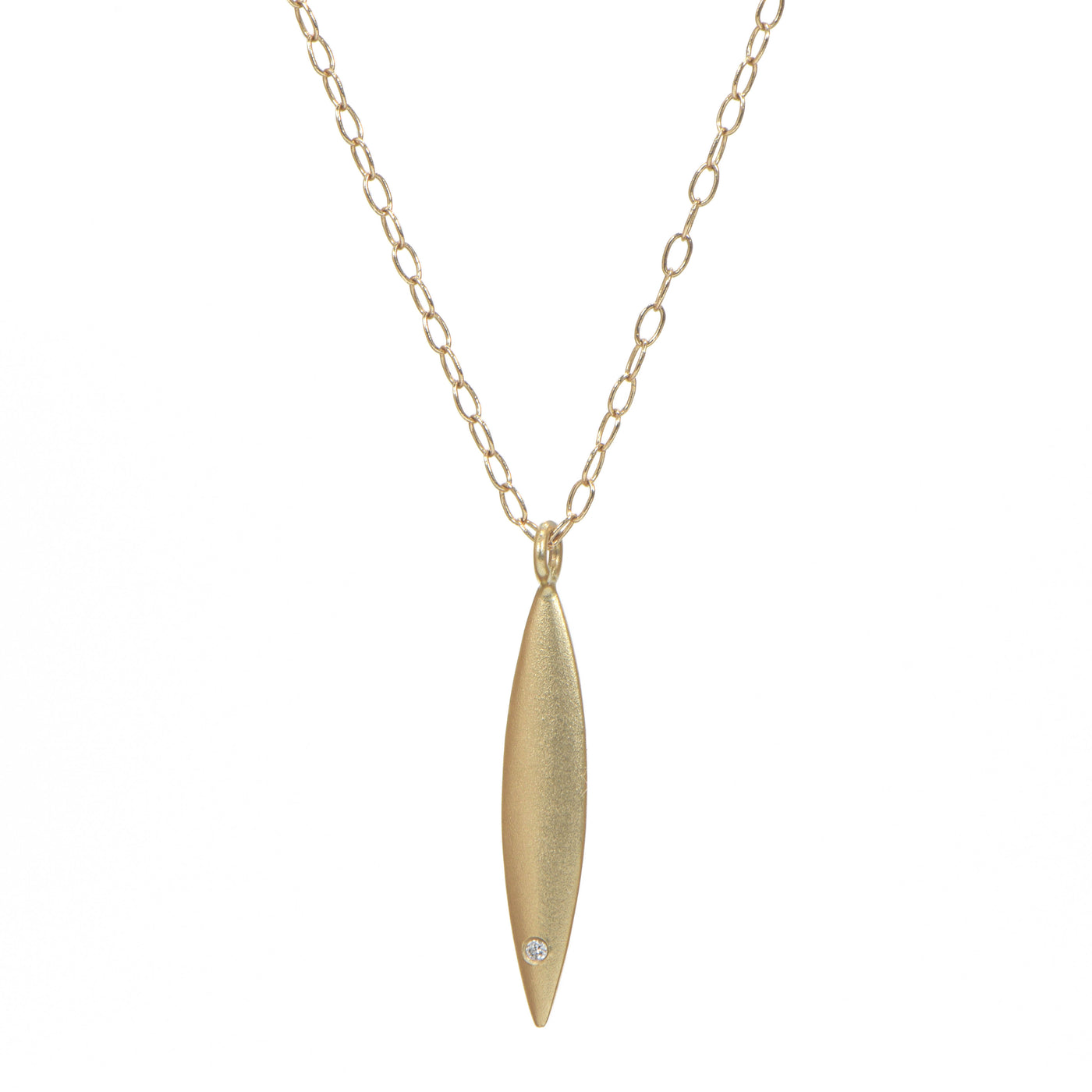 Small Spear with Diamond Necklace