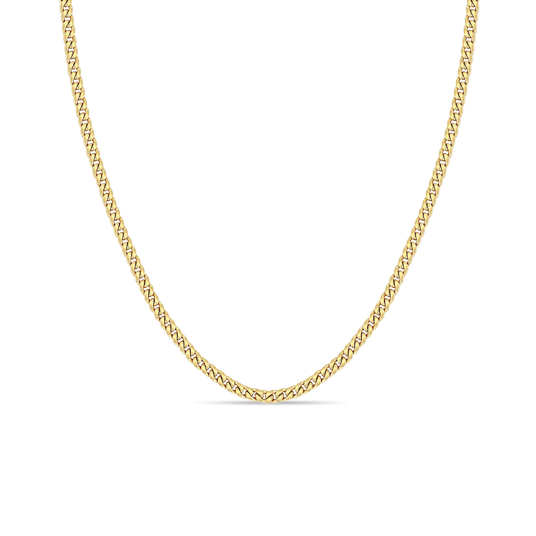 Gold Small Curb Chain Necklace