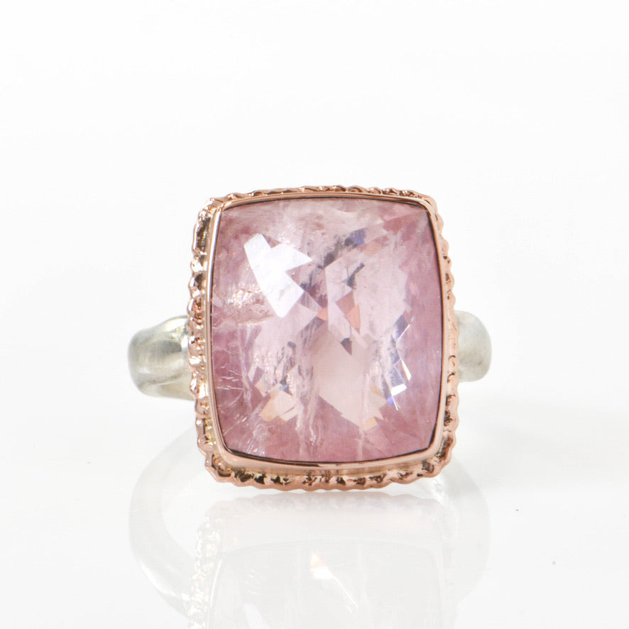 Inverted Morganite Ring