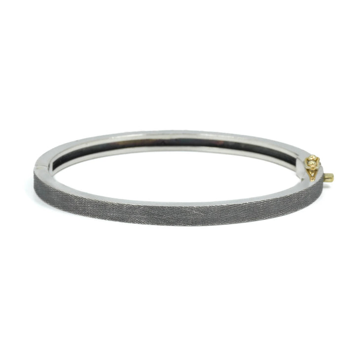 4mm Rene Sterling Diamond Bangle Bracelet