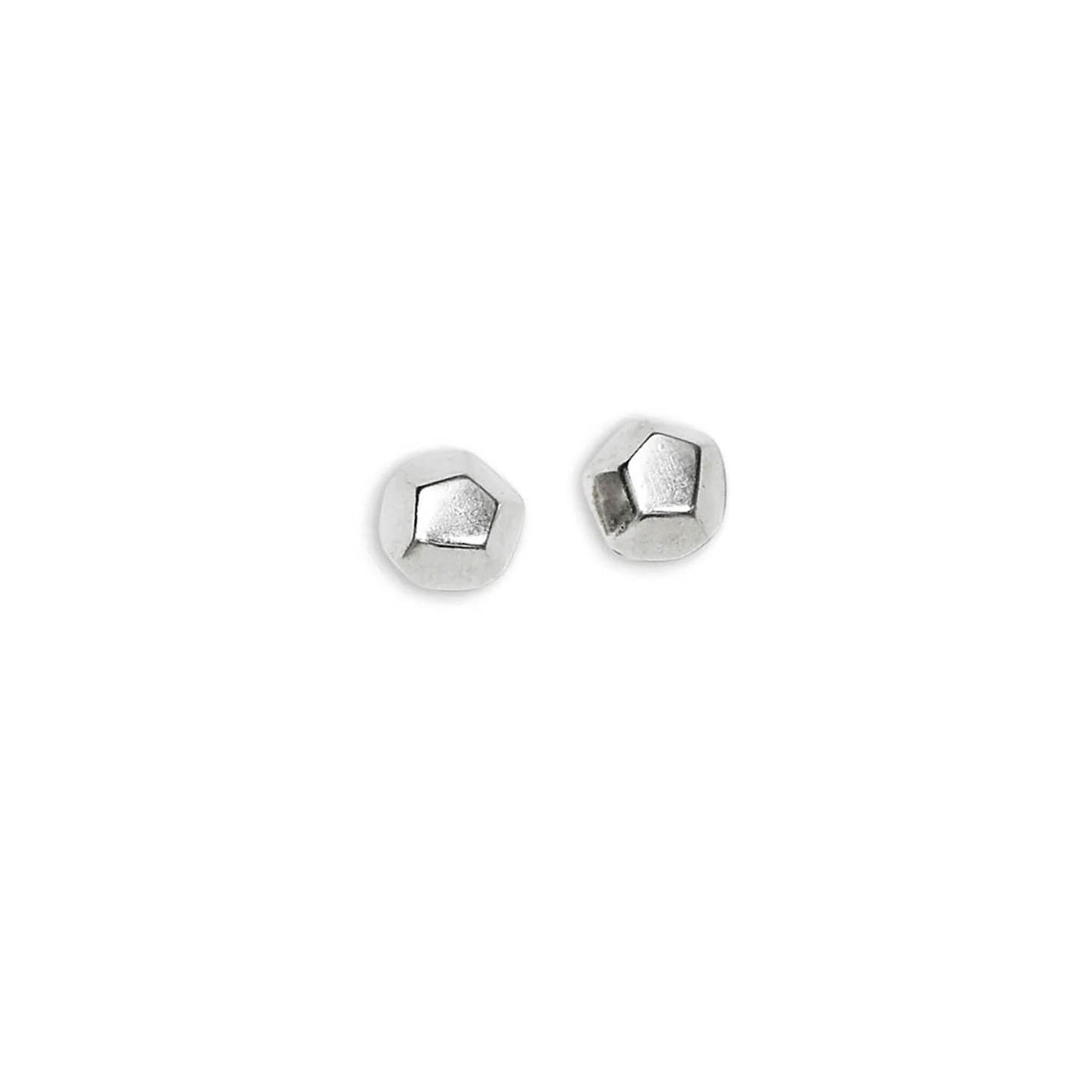 Silver Diamond Post Earrings