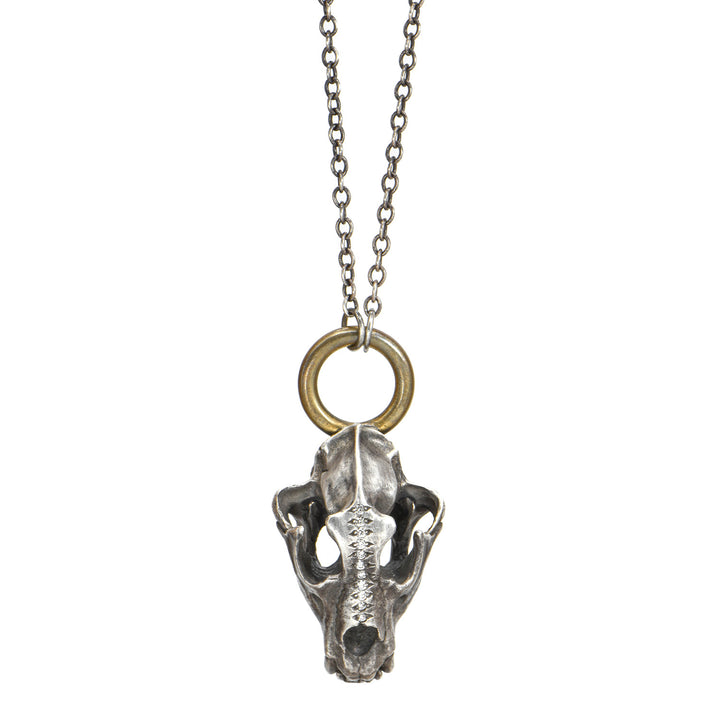 Diamond Cave Bear Skull Pendant Necklace