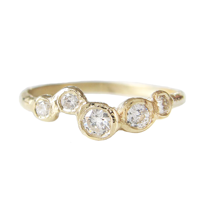 Yellow Gold Effervescence Diamond Ring