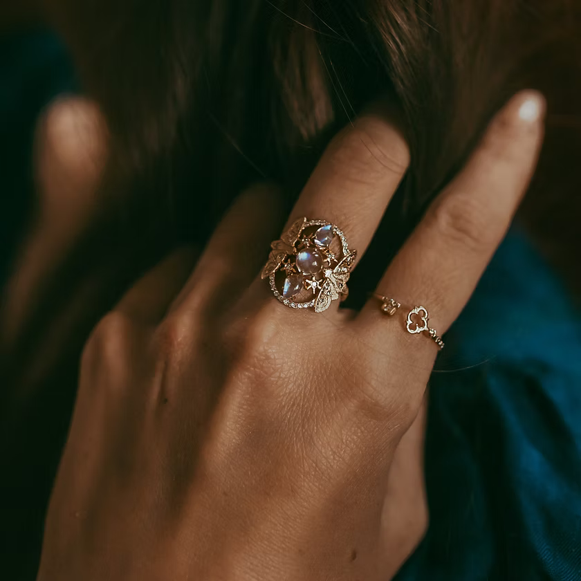 Lunar Devotion Moonstone Ring