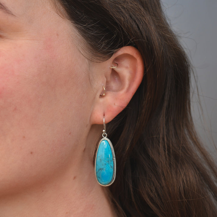 Long Turquoise Drop Earrings