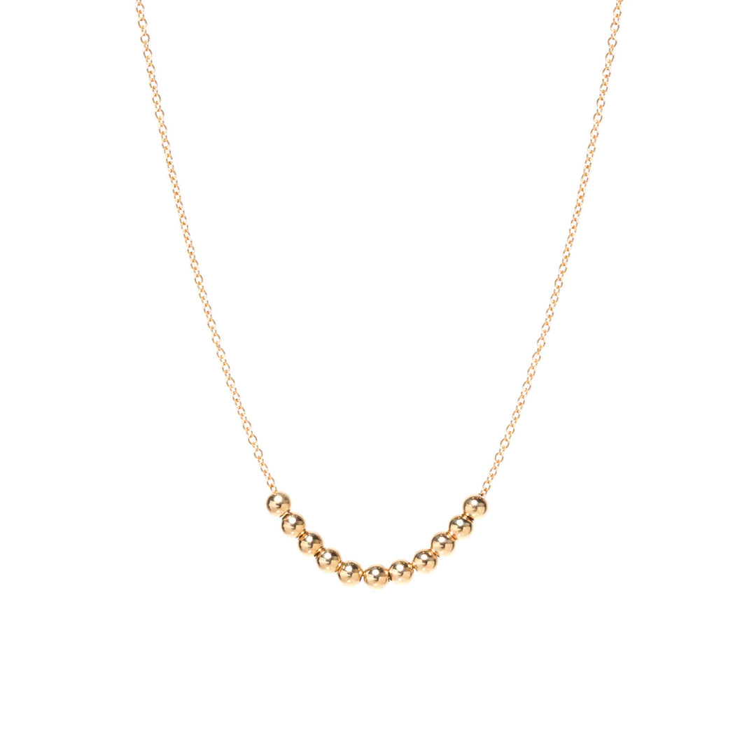 11 Small Gold Bead Necklace