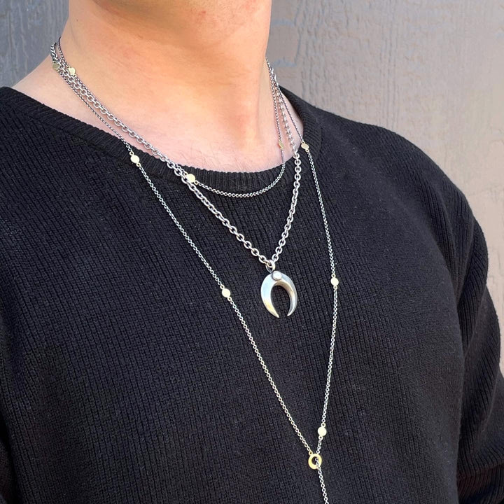 Crescent Moon Naja Necklace