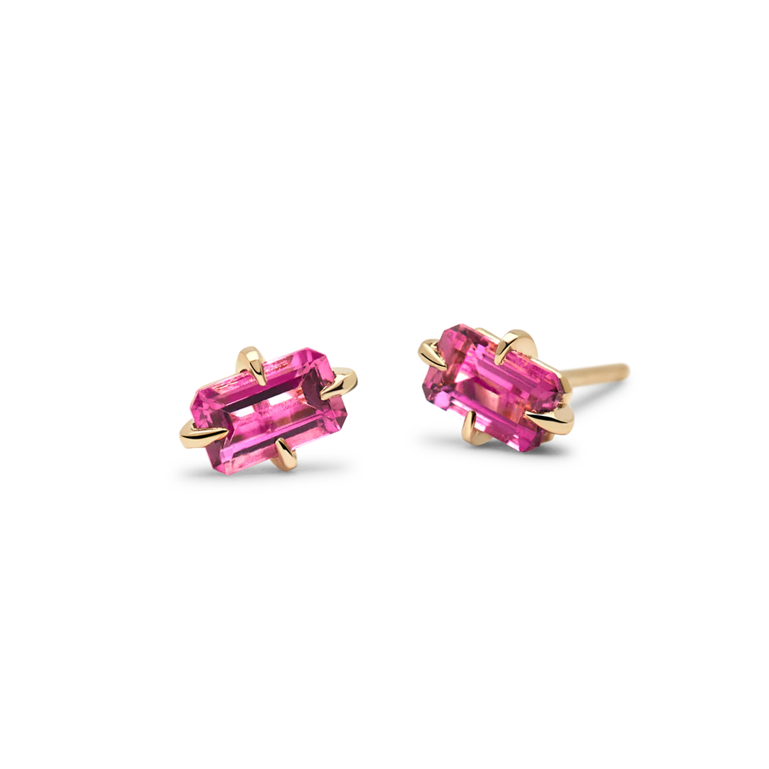 Faraday Pink Tourmaline Post Earrings