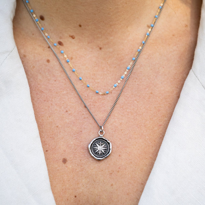 Direction Diamond Talisman Necklace