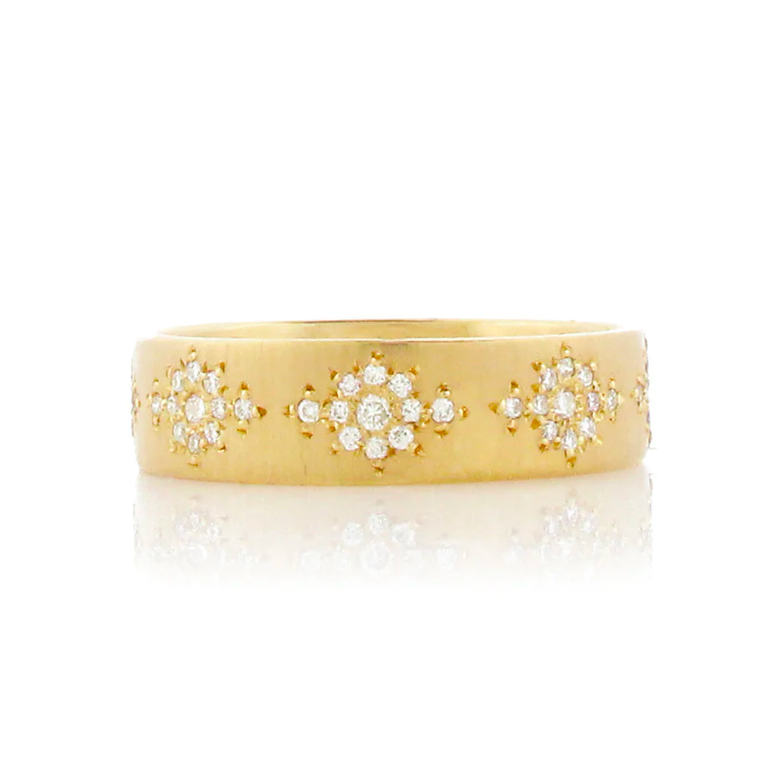 Adel Chefridi Diamond Yellow Gold Shimmer Band