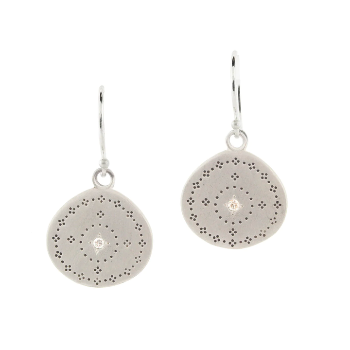 Adel Chefridi Sterling Diamond Nostalgia Drop Earrings