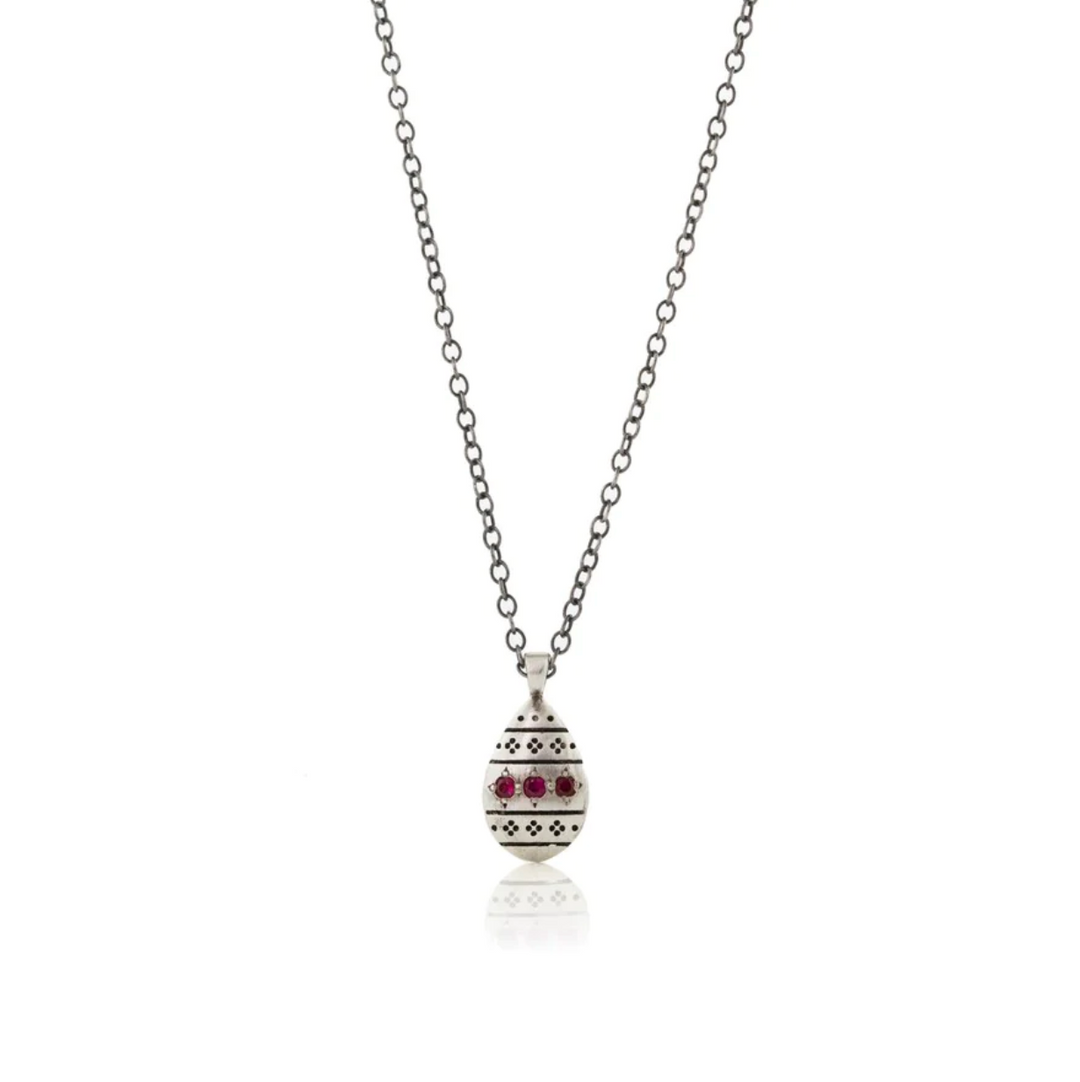 Adel Chefridi Sterling Ruby Nomad Drop Pendant Necklace