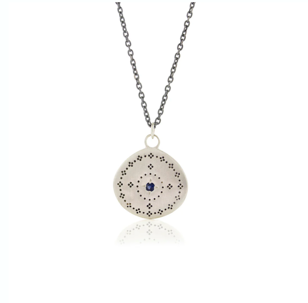 Adel Chefridi Blue Sapphire Nostalgia Pendant Necklace