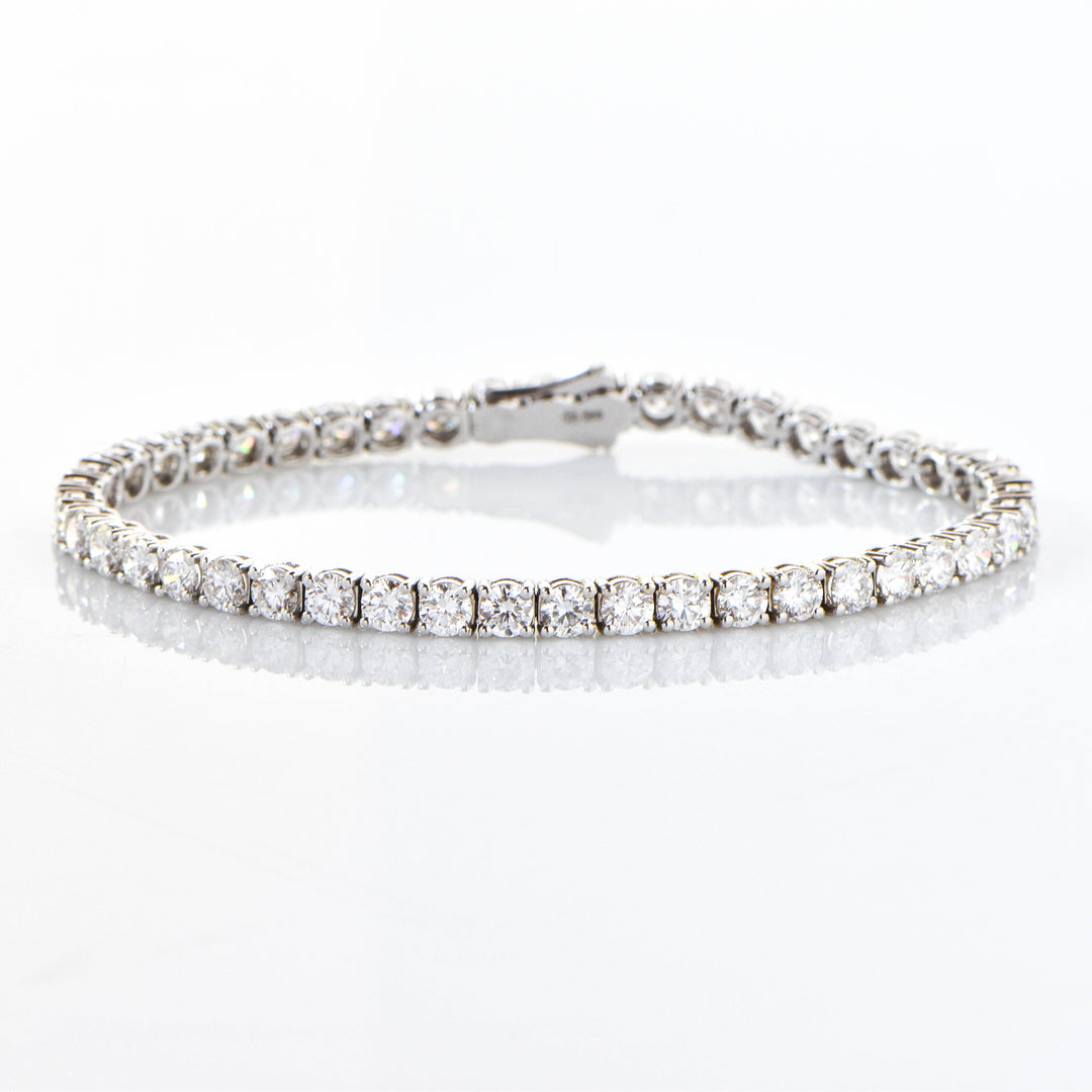 Alpenglow Fine 6.88tcw Lab Diamond White Gold Tennis Bracelet