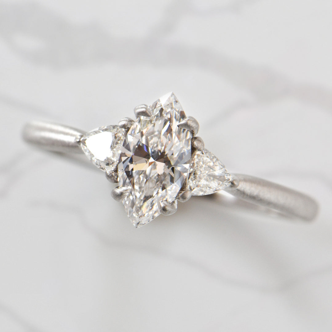Marquise + Trillion Cut Diamond Ring