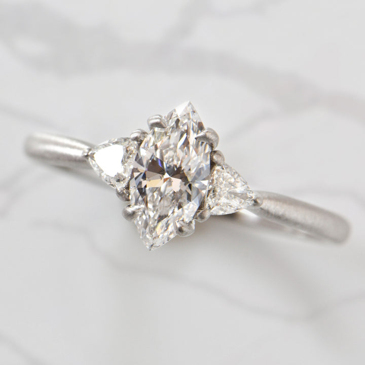 Marquise + Trillion Cut Diamond Ring
