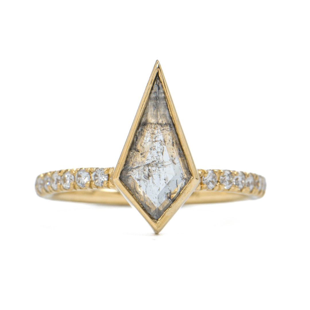 Kite Cut Center Natural Diamond Ring – Silverado Gallery