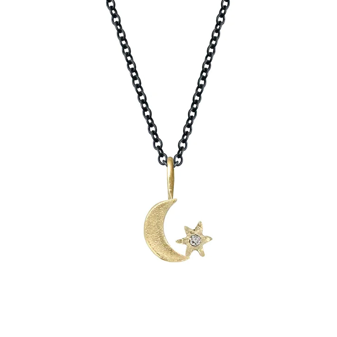 Acanthus Amulet Crescent Star Charm