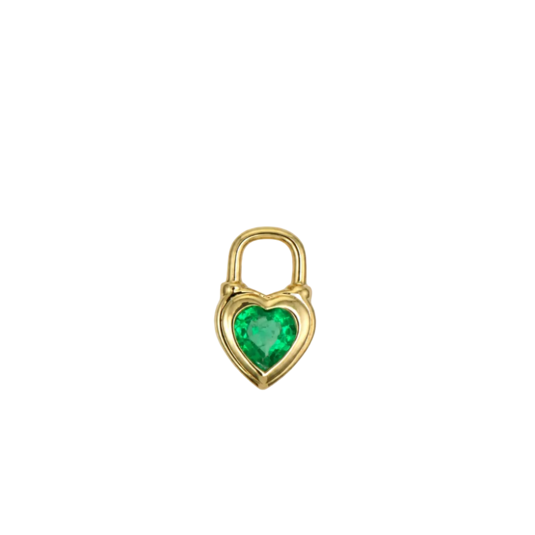 Beating Heart Emerald Charm