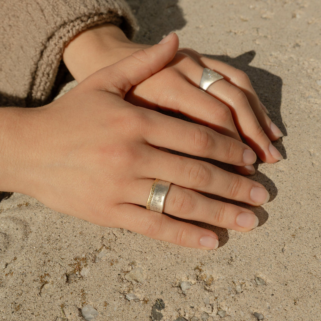Two Tone Wide Ring