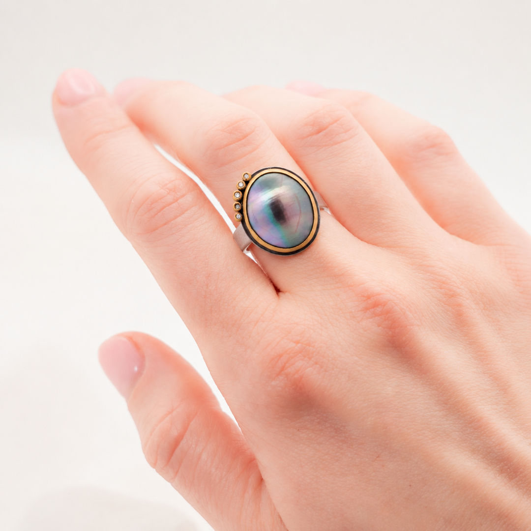 Tahitian Mabe Pearl Ring