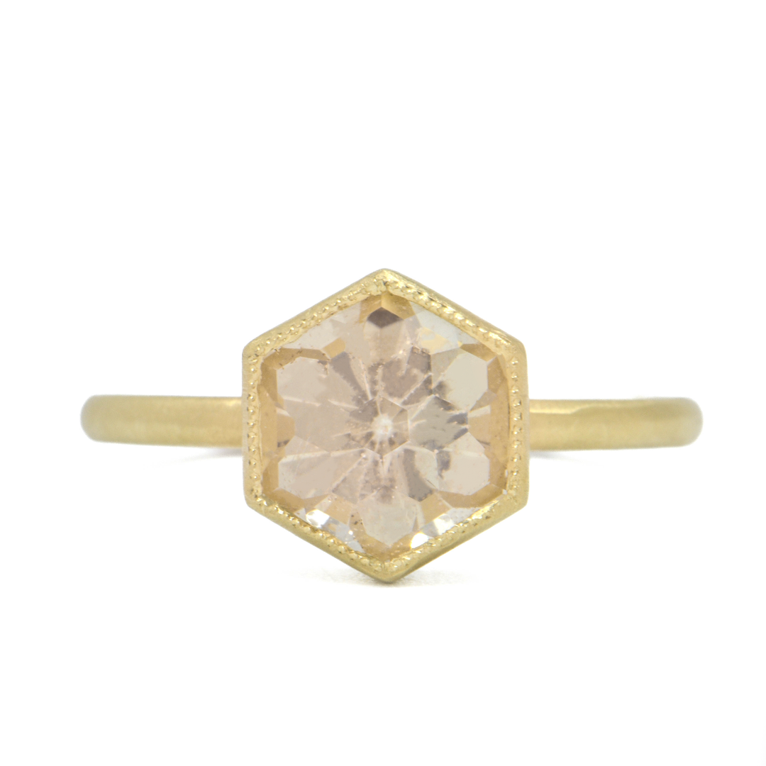 Dawes Designs Hexagon Oregon Sunstone Ring