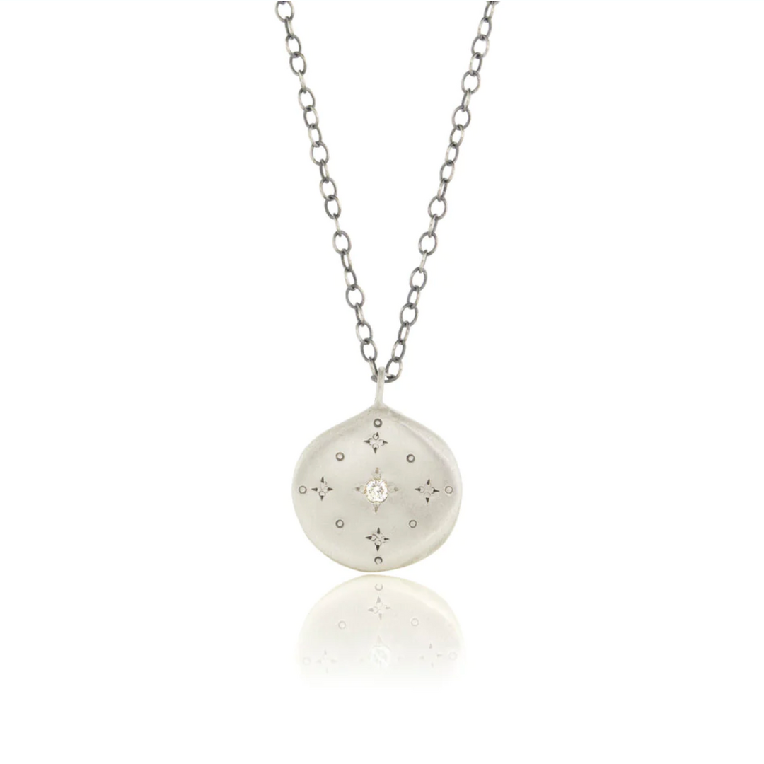 Adel Chefridi Diamond New Moon Pendant Necklace