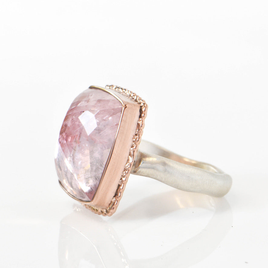 Inverted Morganite Ring