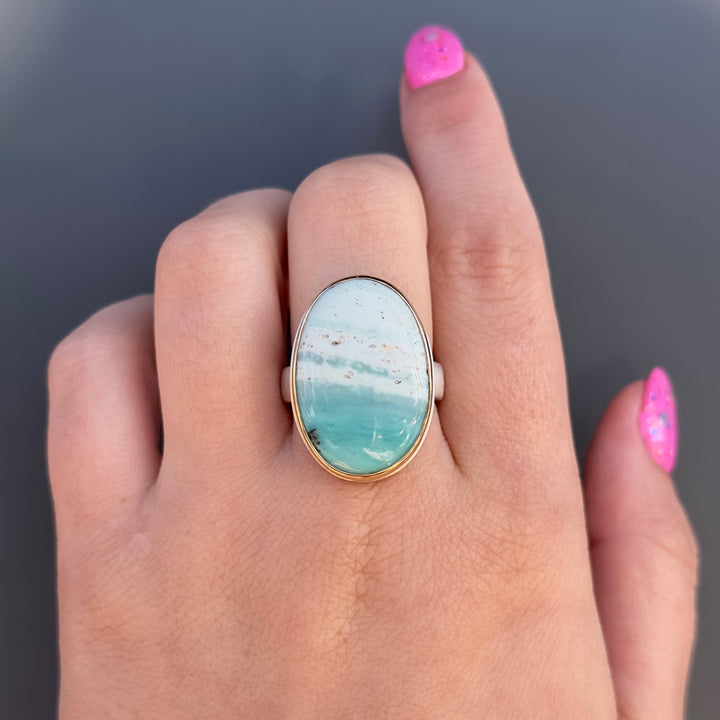 Indonesian Fossilized Opalized Wood Ring