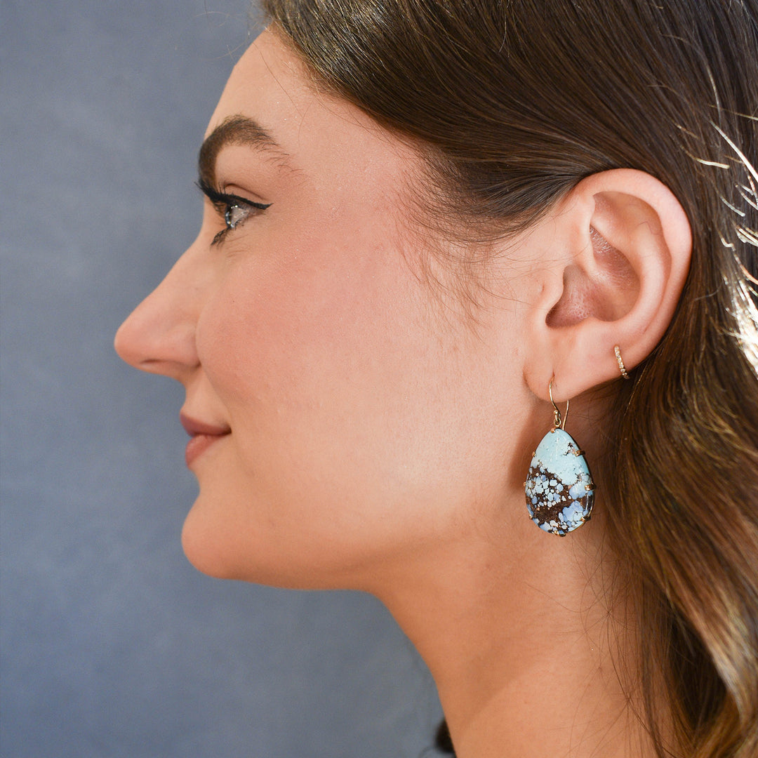 Asymmetrical Kazakhstani Turquoise Earrings