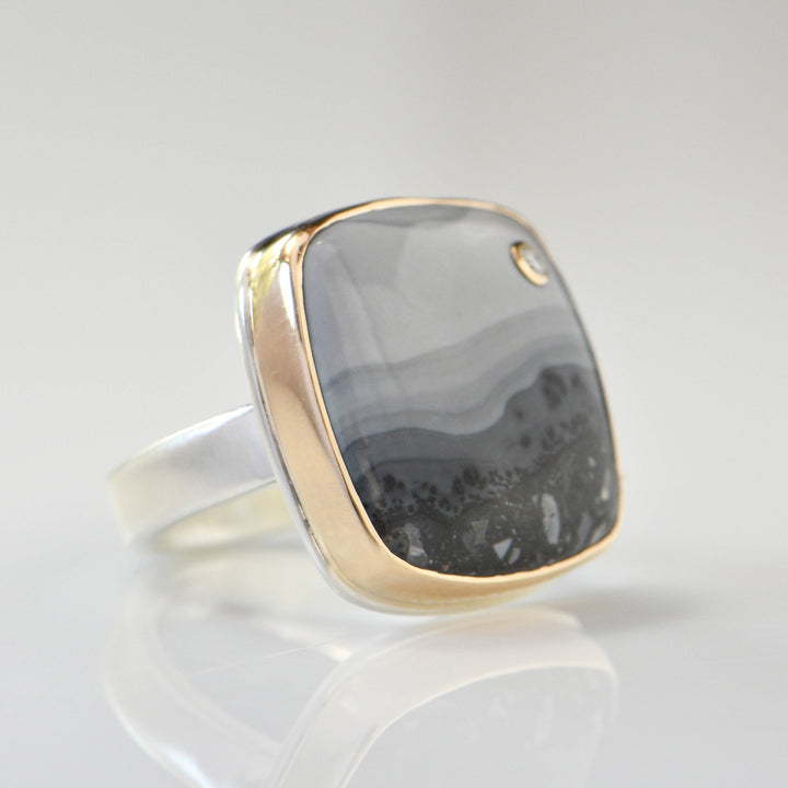 Square Maligano Jasper Ring