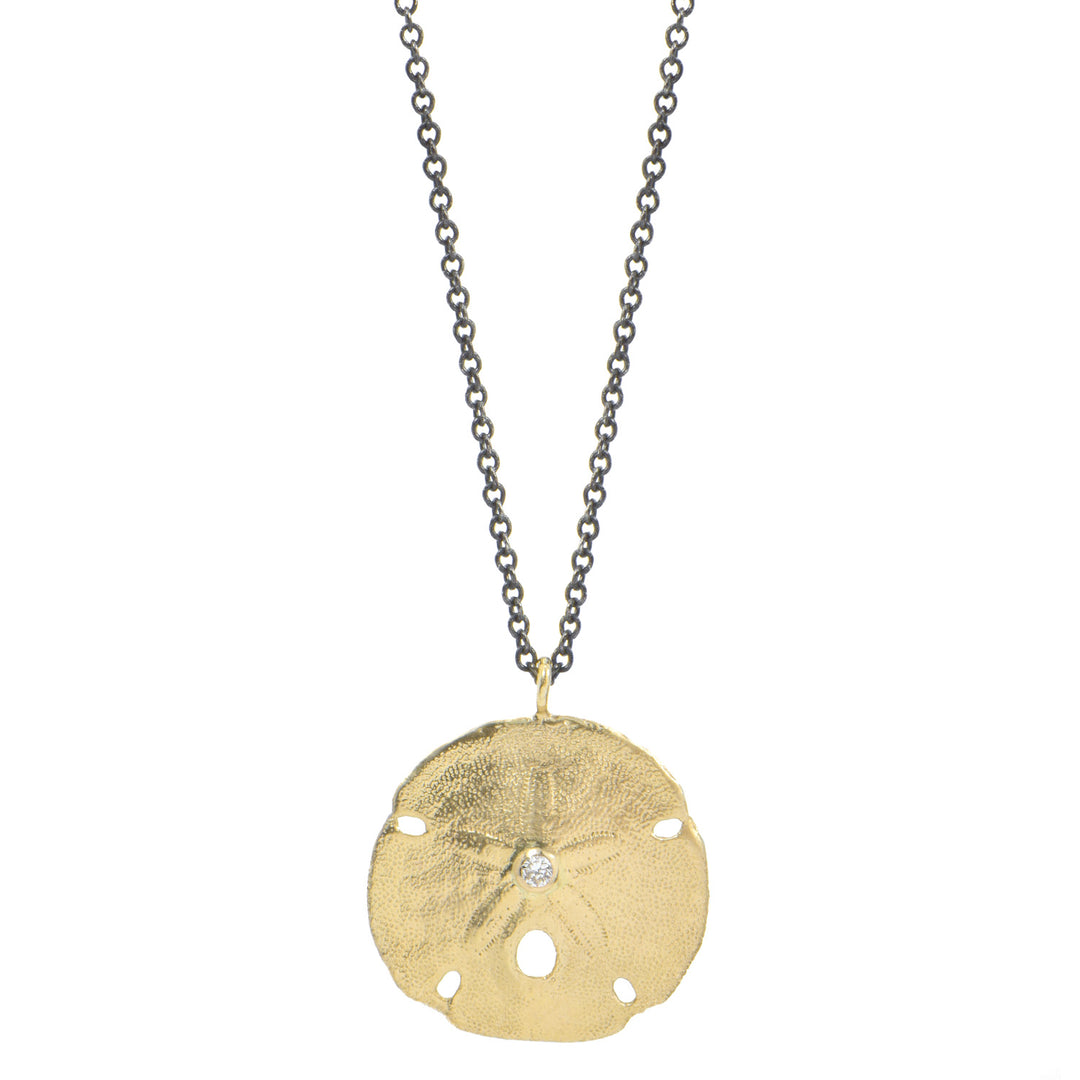 Jamie Joseph Gold Sand Dollar Pendant Necklace